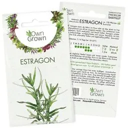 Produktbild: Estragon Samen: Premium Estragon Saatgut zur Anzucht von ca 100 Kräuter Pflanzen – Köstliche Gartenkräuter Pflanzen mehrjährig – Wildkräuter Samen für Garten und Balkon – Kräuter Saatgut von OwnGrown