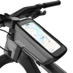 Produktbild: Estralia Fahrradtasche Rahmen, Fahrrad Lenkertasche, wasserdichte Fahrrad Rahmentasche, Vorne Lenker Fahrradtasche mit TPU-Touchscreen, Lenkertasche Fahrrad e Bike Geeignet für Handys unter 6.7 Zoll