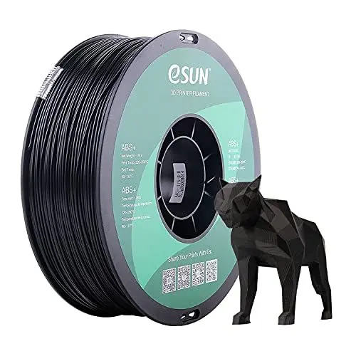 Produktbild: eSUN ABS+ Filament 1,75 mm, 3D-Drucker ABS Plus, Maßgenauigkeit +/- 0,05 mm, 1 kg Spule (2,2 LBS) 3D-Druck-Filament für 3D-Drucker, Schwarz