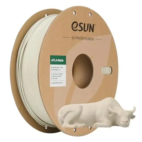 Produktbild: eSUN Aufgerüstet Matte PLA 3D Drucker Filament, Matte PLA Filament 1.75mm, Maßgenauigkeit +/- 0.05mm, 1kg Spule (2.2 LBS) 3D Druck Filament für 3D Drucker, Matte Hell Khaki