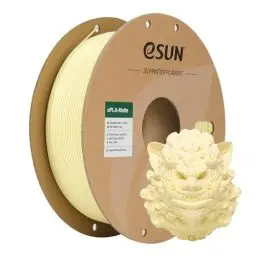 Produktbild: eSUN Aufgerüstet Matte PLA 3D Drucker Filament, Matte PLA Filament 1.75mm, Maßgenauigkeit +/- 0.05mm, 1kg Spule (2.2 LBS) 3D Druck Filament für 3D Drucker, Matte Mandel Gelb