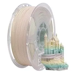 Produktbild: eSUN Matte Regenbogen PLA Filament 1.75mm, Matte Mehrfarbig 3D Drucker Filament, 1kg Spule (2.2 LBS) Farbverlauf änderndes Mehrfarbig Filament für 3D Drucker, Matte Regenbogen Mehrfarbig