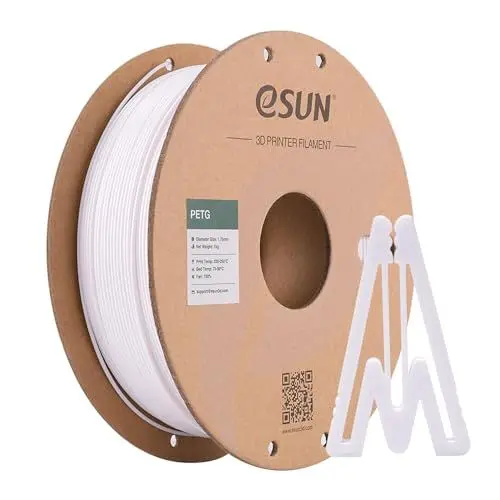 Produktbild: eSUN PETG Filament 1.75mm, 3D Drucker Filament PETG, Maßgenauigkeit +/- 0.05mm, 1kg Spule (2.2 LBS) 3D Druck Filament für 3D Drucker, Solide Weiß