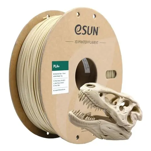 Produktbild: eSUN PLA+ Filament 1.75mm, 3D Drucker Filament PLA Plus, Maßgenauigkeit +/- 0.03mm, 1kg Spule (2.2 LBS) 3D Druck Filament für 3D Drucker, Knochen Weiß