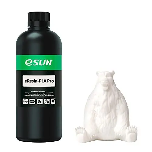 Produktbild: eSUN Plant-Based Pro 3D Drucker Rapid Harz, LCD UV 405nm Hochpräzises Harz auf PLA-Basis Photopolymer Harz für Monochrom Bildschirm 3D Drucker Flüssiges 3D Harz, 1000g Weiß