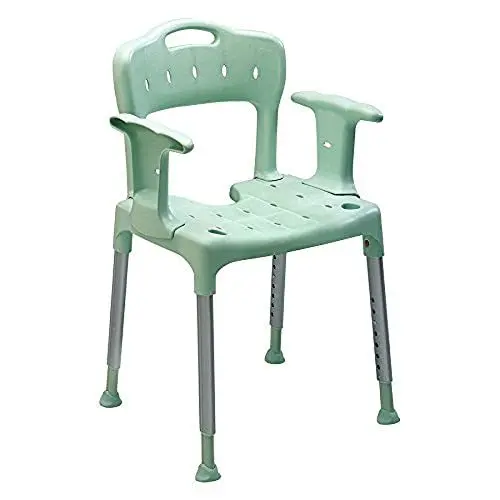 Produktbild: ETAC Swift Shower Stool/Chair, Stool with Armrest and Backrest, Green, Shower Chair for Users Who Struggle to Stand the Duration of a Shower, Shower Stool for Elderly, Handicapped and Disabled Users