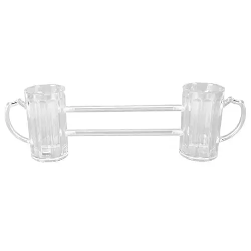 Produktbild: ETAINGYEUN Bierkrug, siamesischer Anti-Drop-Ergonomie-Griff, Glas-Bierkrug mit Verbindungsrohren für Ktv-Bars, Heimpartys