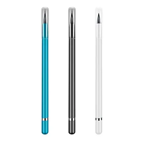 Produktbild: Tintenlose Bleistifte Ewig, Ewiger Bleistift Unendlicher Bleistift Set, Bleistifte mit Radiergummi 3 Stück