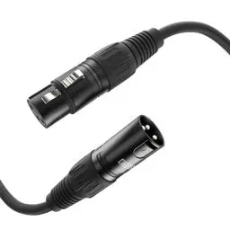 Produktbild: ETEC, XLR-Kabel, Mikrofon-Kabel, XLR-Stecker auf XLR-Buchse, XLR-Verbindungs-Kabel, schwarz, 5,00 m