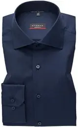 Produktbild: ETERNA Modern Fit Cover Hemd Langarm New Kent Kragen Blickdicht Nachtblau Größe 44