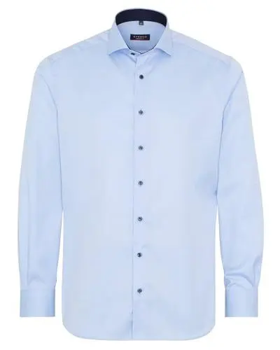 Produktbild: Eterna Herren Langarmhemd Modern Fit Cover Twill hellblau Uni Hemd, 40