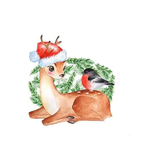 Produktbild: Ethereval Leinen Kissenbezüge Dekokissen Kissenhülle Asiatisch Sikahirsch Kleiner Vogel Weiß Kissenbezüge Ostern Kissenbezug Asiatisch Premiumtouch-Kissenbezüge 45x45cm