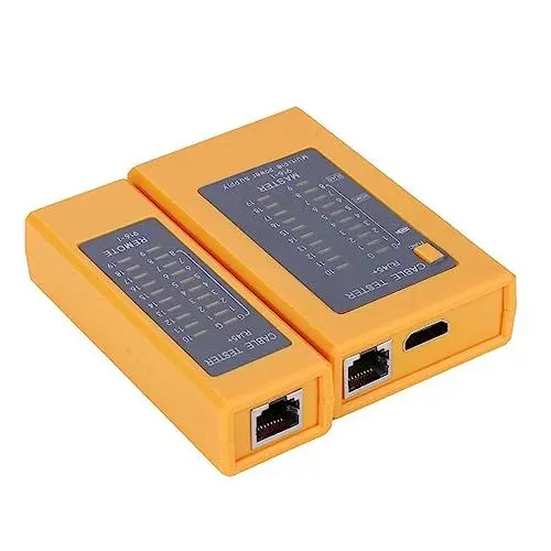 Produktbild: Ethernet-Kabeltester Kabel 14×10×3 Hochauflösender Digitaler Kabeltester Tragbarer RJ45-Kabeltester LAN-Tester Digital