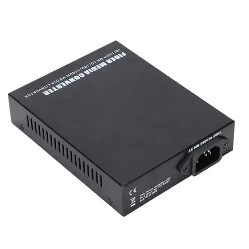 Produktbild: Ethernet-Medienkonverter, Singlemode-Dual-Glasfaser 20-120 Km TBCMC3312NS20A Glasfaser-Transceiver (EU-Stecker AC 100–240 V)