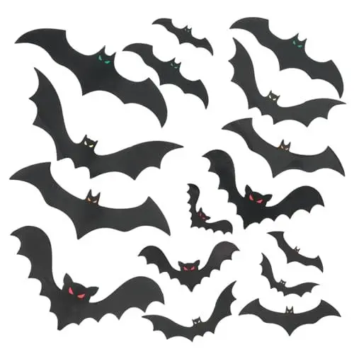 Produktbild: ETHZZLE Fledermaus-türaufkleber Halloween Party Dekoration Pvc Auto Garagentor Haustür Fenster Wand