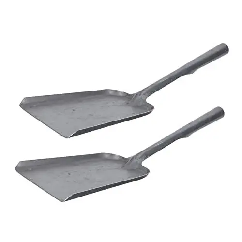 Produktbild: ETHZZLE Outdoor 2 Stücke Eisen Schaufeln Für Bbq Kohle Heimgebrauch Leichte Garten Schaufel Glatte