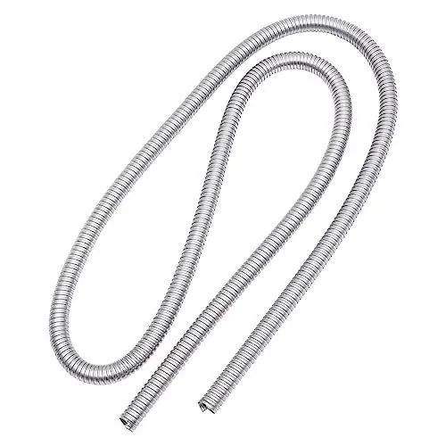 Produktbild: ETHZZLE 3 Meter Langes Edelstahl Metallgewindeschlauch Drahtkabelschutzrohr Robuste Kabelabdeckung Für Den Außenbereich Ideal Für Effektiven Schutz Und Bündelung Von Kabeln Und