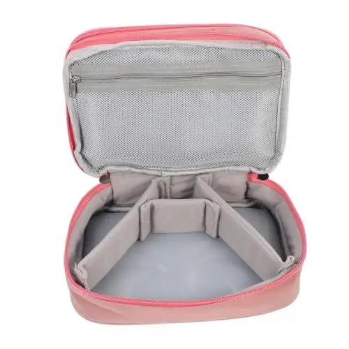 Produktbild: ETHZZLE Kabel Organizer Tasche Multifunktionale wasserdichte Aufbewahrung Für Ladekabel Powerbank Und Elektronikzubehör Pink Ideal Für Reisen Und Unterwegs
