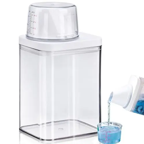 Produktbild: Etievort Waschmittel Aufbewahrung, Waschpulver Dosierer, Waschpulver AufbewahrungsBox, Feuchtigkeitsdichter 1100 ml Waschpulver Box mit Messbecher, fur Getreide, Mehl, Kaffeebohnen, Sultaninen
