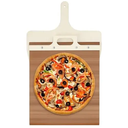 Produktbild: Sliding Pizza Peel, (2024 NEW) Pizzaschieber, Schiebe Pizzaschaufel, pizza slider der Pizza Perfekt überträgt (55 * 30) (50 * 30)