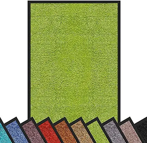Produktbild: etm Hochwertige Fußmatte | schadstoffgeprüft | bewährte Eingangsmatte in Gewerbe & Haushalt | Schmutzfangmatte mit Top-Reinigungswirkung | Sauberlaufmatte waschbar & rutschfest (90x150 cm, Grün)