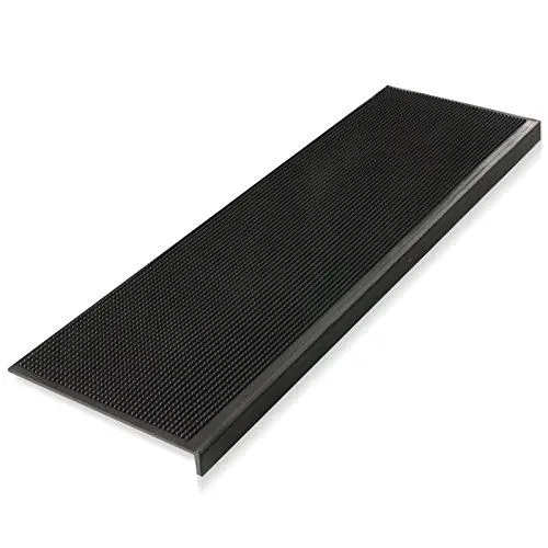 Produktbild: etm® Stufenmatte Santiago | 5 er Sparpack | rutschhemmende Gummistufenmatte für den Außenbereich | 25 x 75 cm