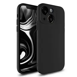 Produktbild: Etuano kompatibel mit iPhone 13 Hülle Silikon, Handyhülle iPhone 13 Case mit Kameraschutz Microfiber Ultra Dünn Slim Schutzhülle für iPhone 13 Schwarz