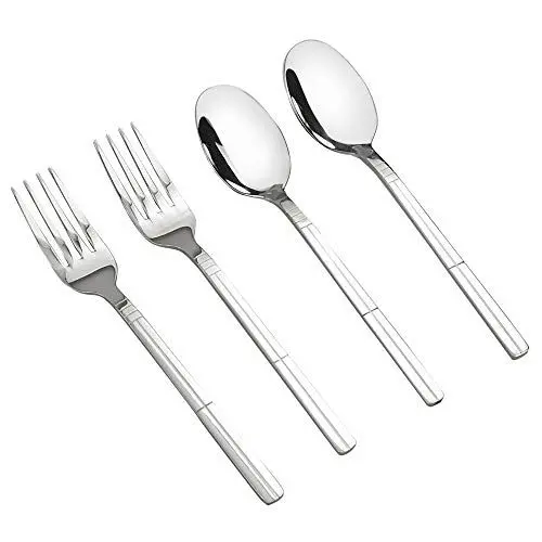 Produktbild: Eudokky Dessertgabel Dessertlöffel Set 12 tlg Edelstahl Löffel Gabel Set