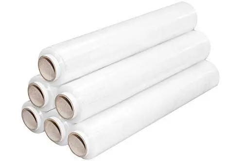 Produktbild: euecoplanet® 1.5KG x 6 Rollen 23my 500mm Stretchfolie Wickelfolie Handfolie |Echtes Gewicht (Transparent, 6 Rollen)