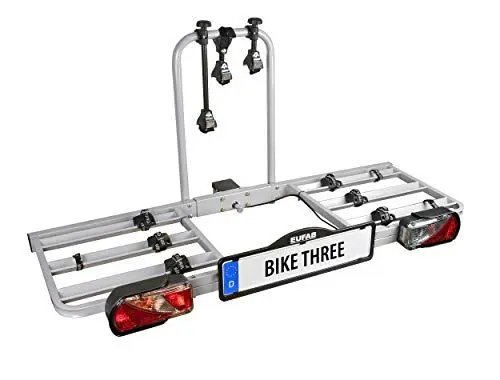Produktbild: EUFAB 11412 Fahrradträger BIKE THREE, E-Bike geeignet, für 3 Fahrräder, für Anhängerkupplung