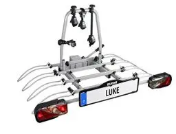 Produktbild: EUFAB 11514 Fahrradträger LUKE, E-Bike geeignet, Diebstahlschutz, für 4 Fahrräder, für Anhängerkupplung, Silber, Grau