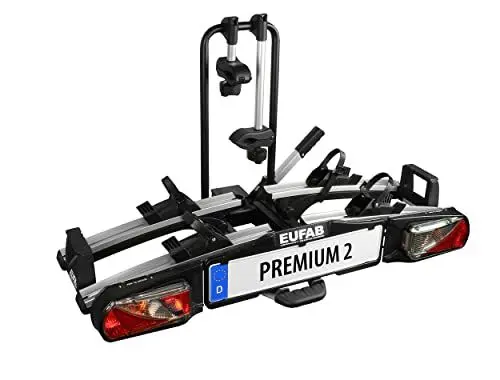 Produktbild: EUFAB 11521 Fahrradträger PREMIUM 2, E-Bike geeignet, komplett vormontiert, Diebstahlschutz, für 2 Fahrräder, für Anhängekupplung