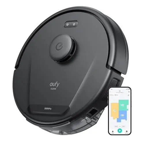 Produktbild: eufy L60 Saugroboter, Ultra Starke 5.000Pa Saugkraft, Staubsauger Roboter mit iPath Laser-Navigation, für gründliche Bodenreinigung, App-Steuerung, ideal für Haare, Teppiche, Hartböden
