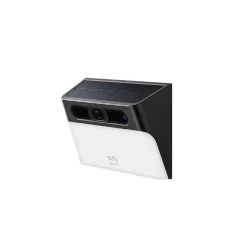 Produktbild: eufy Security Solar Wall Light Cam S120, kabellose 2K Solar Überwachungskamera aussen, nachhaltige Stromversorgung, bewegungsaktiviertes Licht, KI-Erkennung, wasserdicht, Spotlight, ohne Gebühren