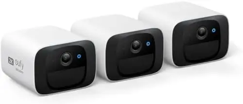 Produktbild: eufy Security SoloCam C210, Überwachungskamera aussen, 2K Auflösung, ohne monatliche Kosten, kabellos, 2,4 GHz WLAN, Kompatibel mit HomeBase 3, Gebührenfreie Nutzung, 3 Pack