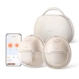 Produktbild: eufy Security Tragbare Milchpumpe S1 Pro, Freihändige Elektrische Milchpumpe mit Wärmefunktion, Mobile Ladetasche, App-Gesteuerter Smart-Rhythmus, Krankenhausqualität Saugkraft, Superleise