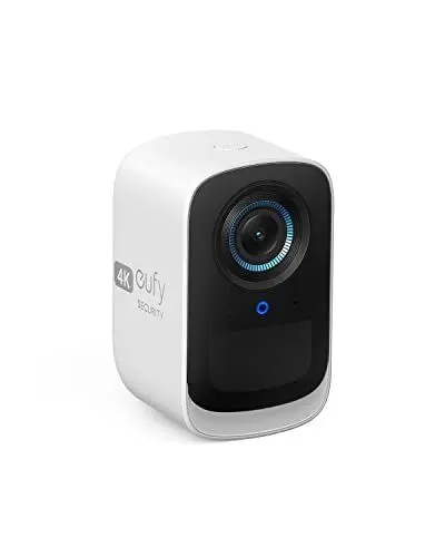 Produktbild: eufy Security eufyCam S300 3C, Überwachungskamera aussen, 4K kabellose Überwachungskamera mit K.I, Farbige Nachtsicht, Gebührenfreie Nutzung, Zusätzliche Kamera, Erfordert HomeBase 3