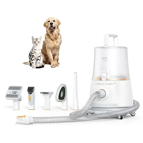 Produktbild: eufy von Anker N930 Fellpflegeset für Haustiere, 5-in-1 Set für Hunde·· mit Staubsauger, 4,5L Auffangbehälter, starke Saugkraft, leise, Tierfell Pflege, Entfilzen, Schermaschine, Reinigungsbürste