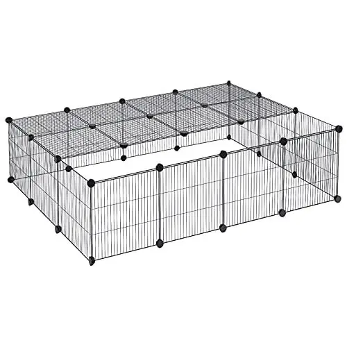 Produktbild: EUGAD Freigehege für Kaninchen, Meerschweinchen Gehege, BHT 147x37x111cm
