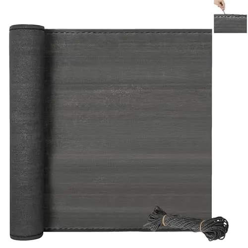 Produktbild: EUGAD Zaunblende 1,0×6m, Sichtschutz Zaun 150 g/m² HDPE Sichtschutznetz, Schattiernetz Sonnenschutz Tennisblende für Garten Sportplatz Maschendrahtzaun inkl. Nylonkordel, Anthrazit
