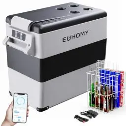 Produktbild: EUHOMY Kompressor Kühlbox 49.4L, Kühlbox Auto Kompressor mit 12/24V DC & 240V AC, tragbarer Kühlschrank Gefrierschrank Kühlschrank Kühler für Auto, RV, Camping, Reisen, Angeln, Outdoor oder Home Use.
