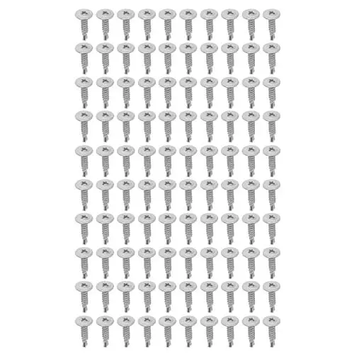 Produktbild: Eujgoov 100 Stück M4,2 Selbstschneidende Selbstschneidende Schrauben, Schrauben, Kreuzrundkopf-Blechschrauben, Ersatz für Holzmöbel (4,2 * 19 mm)