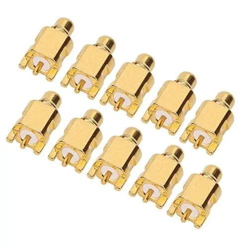 Produktbild: Eujgoov 10 Stück MMCX JE-Stecker, Lötzinn, MMCX-Stecker, MMCX-Stecker, Lötzinn, 3-polig, für PCB-Kopfhörerkabel-Reparatur, Upgrade-Teile
