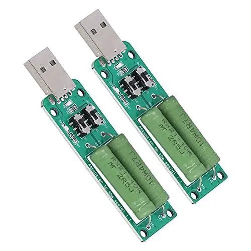 Produktbild: Eujgoov 2Pcs USB Lasttester Power Bank Entladewiderstand 5V1A / 2A / 3A Schaltbarer Lastwiderstand Entladen Alterungsbeständigkeit Elektronischer Lastdetektor