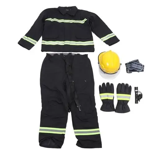 Produktbild: Eujgoov Flammhemmender Sicherheitsanzug, Sicherheitskleidung, Anzug aus Flammhemmendem Baumwoll-Nylon mit Reflektierenden Streifen (XXXL)