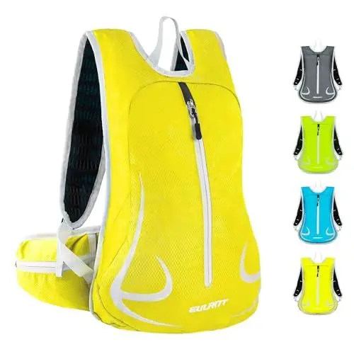 Produktbild: EULANT Wasserdicht Laufrucksack 15L,Klein Skirucksack,Kleiner Wanderrucksack,Fahrrad Rucksack,Leicht Sport Rucksack für Skifahren Camping Bergsteigen Radfahren Joggen Einkaufen Schule, Gelb