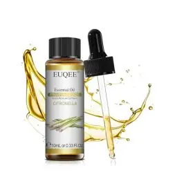 Produktbild: EUQEE Citronella Ätherisches Öl 10ml, Naturrein Ätherische Öle für Diffuser, Reine Citronella Öl für Aromatherapie, Luftbefeuchter, Entspannung