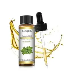 Produktbild: EUQEE Majoran Ätherisches Öl 10ml, Naturrein Ätherische Öle für Diffuser, Reine Majoranöl für Aromatherapie, Luftbefeuchter, Entspannung