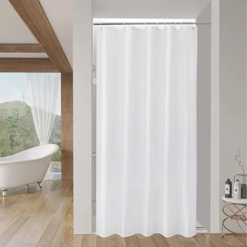 Produktbild: EurCross Textil Polyester Stoff Badvorhang Wasserdicht 120 x 180 Bad Vorhang Antibakteriell Badewanne Vorhang