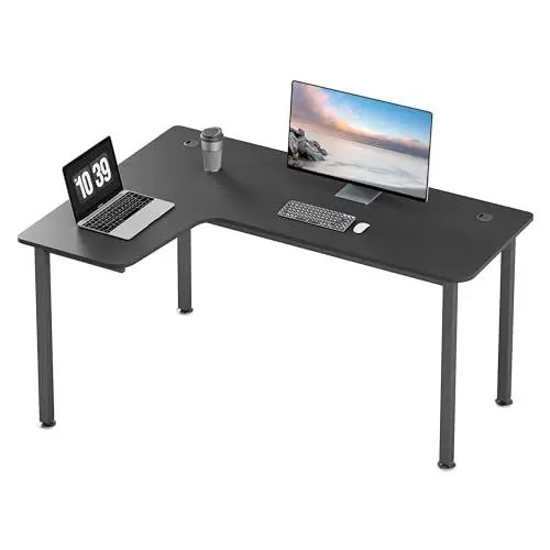 Produktbild: EUREKA ERGONOMIC Eckschreibtisch Schreibtische 155x110cm Gaming Tisch L Form PC Computertisch für Studio & Home Office